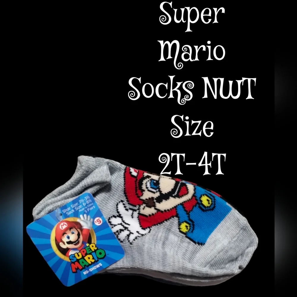 Super Mario socks NWT - Picture 1 of 1